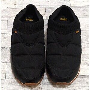 Teva ReEmber Women's Size 10 Black Quilted  Slip-On Casual Shoes Or Men's 8.5